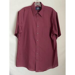 🟢Stafford Wrinkle Free Oxford Mens Size 16 Short Sl